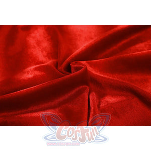 Invincible Thragg cosplay costume red fabric detail catches the sheen and stretch of the costume cloth.