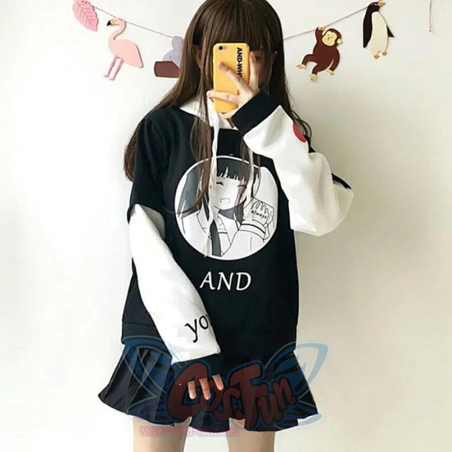 Japanese Cartoon Girl Love Heart Hoodie J20103 - cosfun Japanese Cartoon Girl Love Heart Hoodie J20103 - cosfun