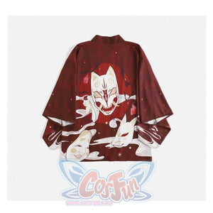 Japanese Kimono Traditional Yukata 2020 New Streetwear Coat Red / One Size Top