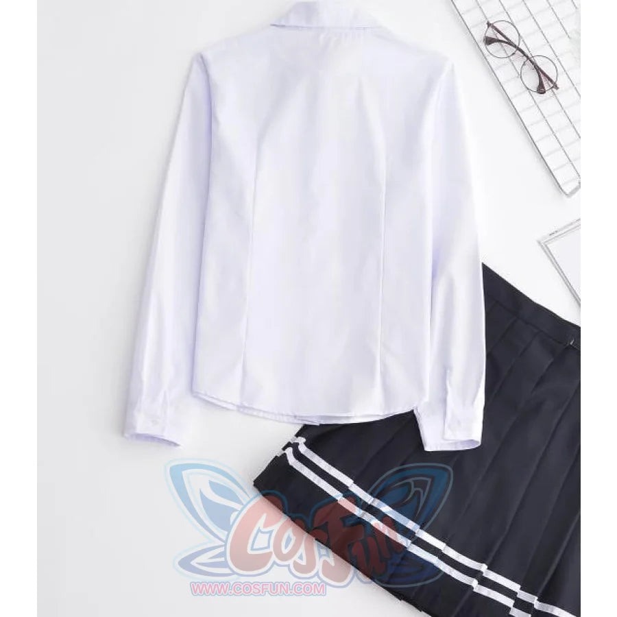 Japanese Korean Style School Jk Uniform Suits White Shirt Pleated Skirt Mp006145