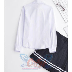 Japanese Korean Style School Jk Uniform Suits White Shirt Pleated Skirt Mp006145
