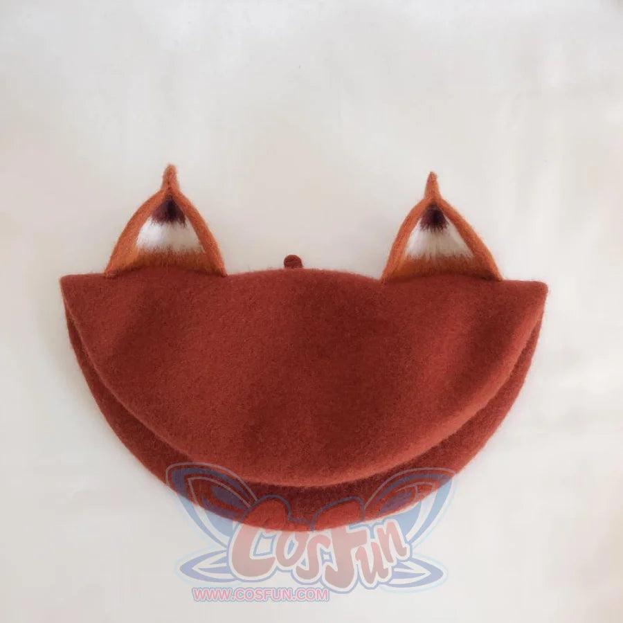 Japanese New Cute Fox Ear Caramel Woolen Beret Caps C00061 Hats&amp;caps