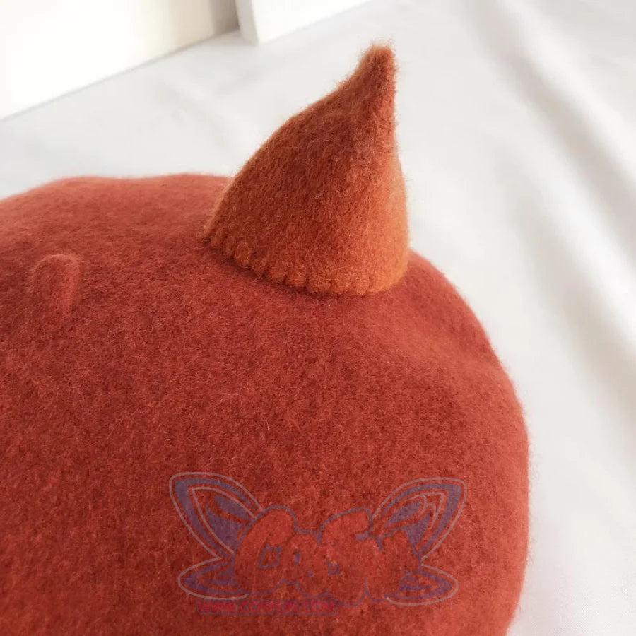 Japanese New Cute Fox Ear Caramel Woolen Beret Caps C00061 Hats&amp;caps
