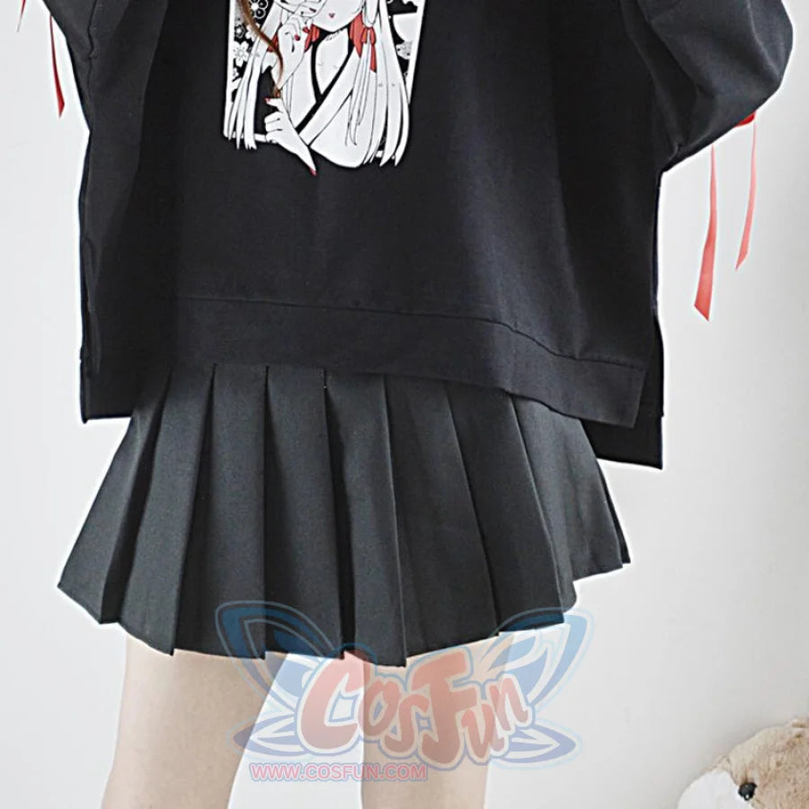 Japanese Solid Pleated College Style Mini Skirt
