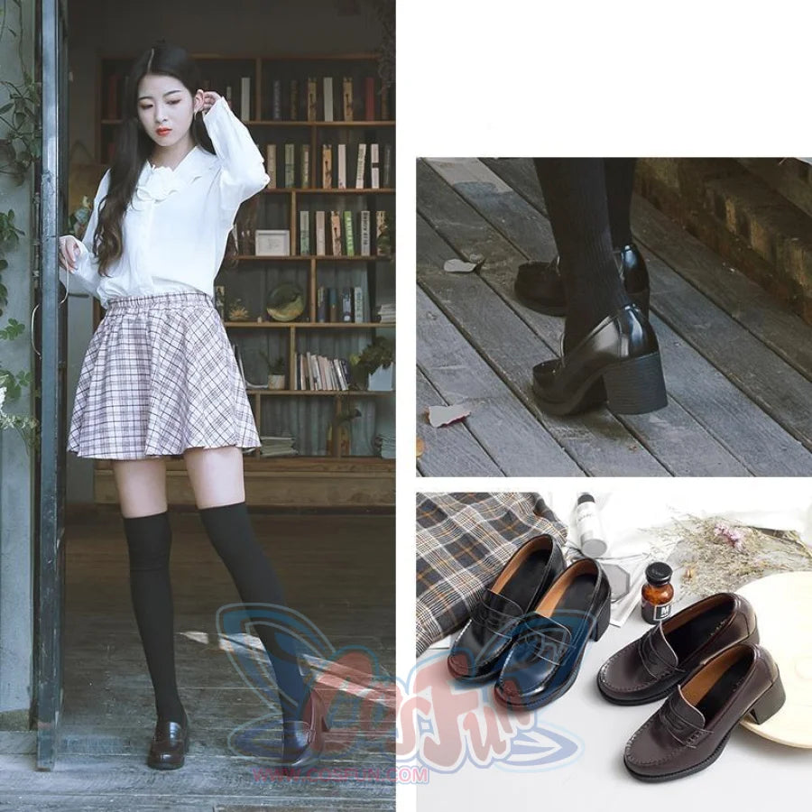 Jk Campus Faux Leather Heeled Shoes