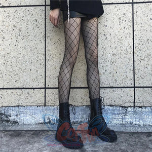 Jk Mesh Black Stockings Women Pantyhose Ultra-Thin Sexy Fishnet J50006 Stockings&socks