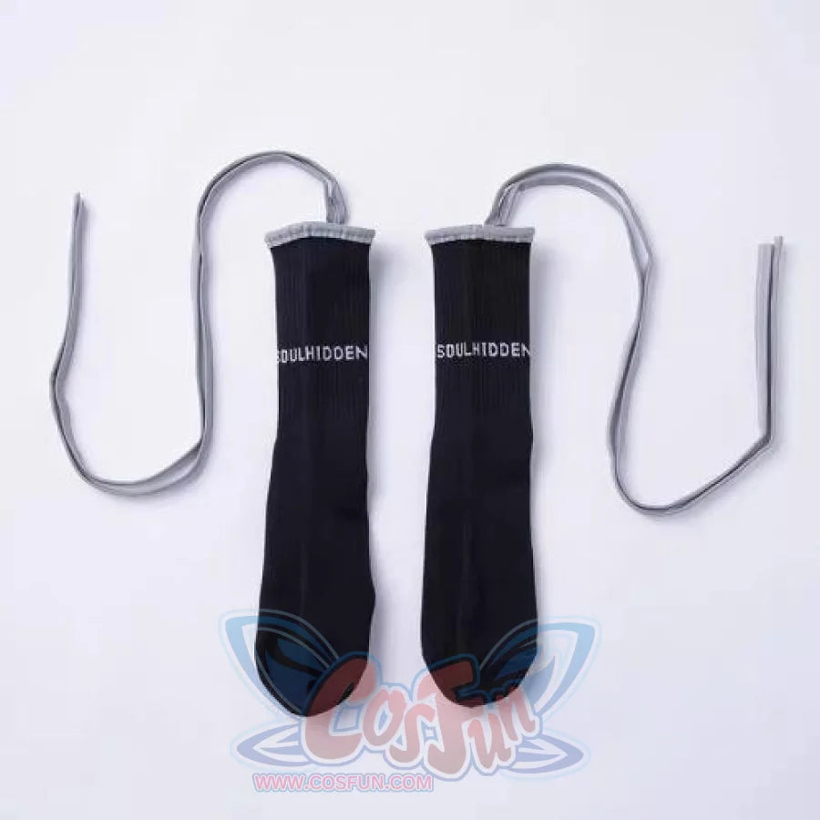 Jk Socks Tied Strip Thin Summer Kawaii Black Luminous / One Size Stockings&amp;socks
