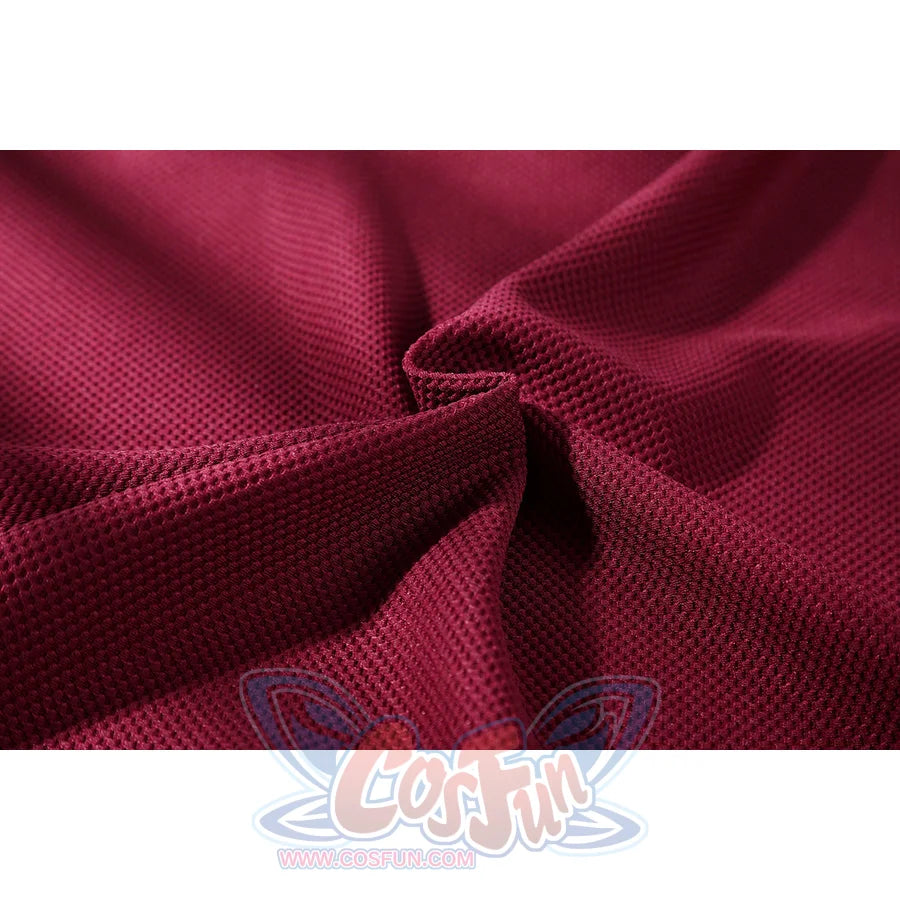 Thunderbolts John Walker cosplay costume details the red air layer fabric texture with a close-up.