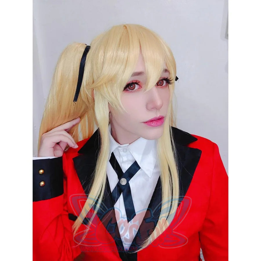 Kakegurui Compulsive Gambler Mary Saotome Cosplay Wigs Blonde Pigtails Mp005867