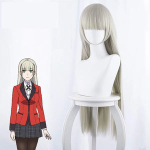 Kakegurui Compulsive Gambler Ririka Momobami Cosplay Wigs Long Hair C00018
