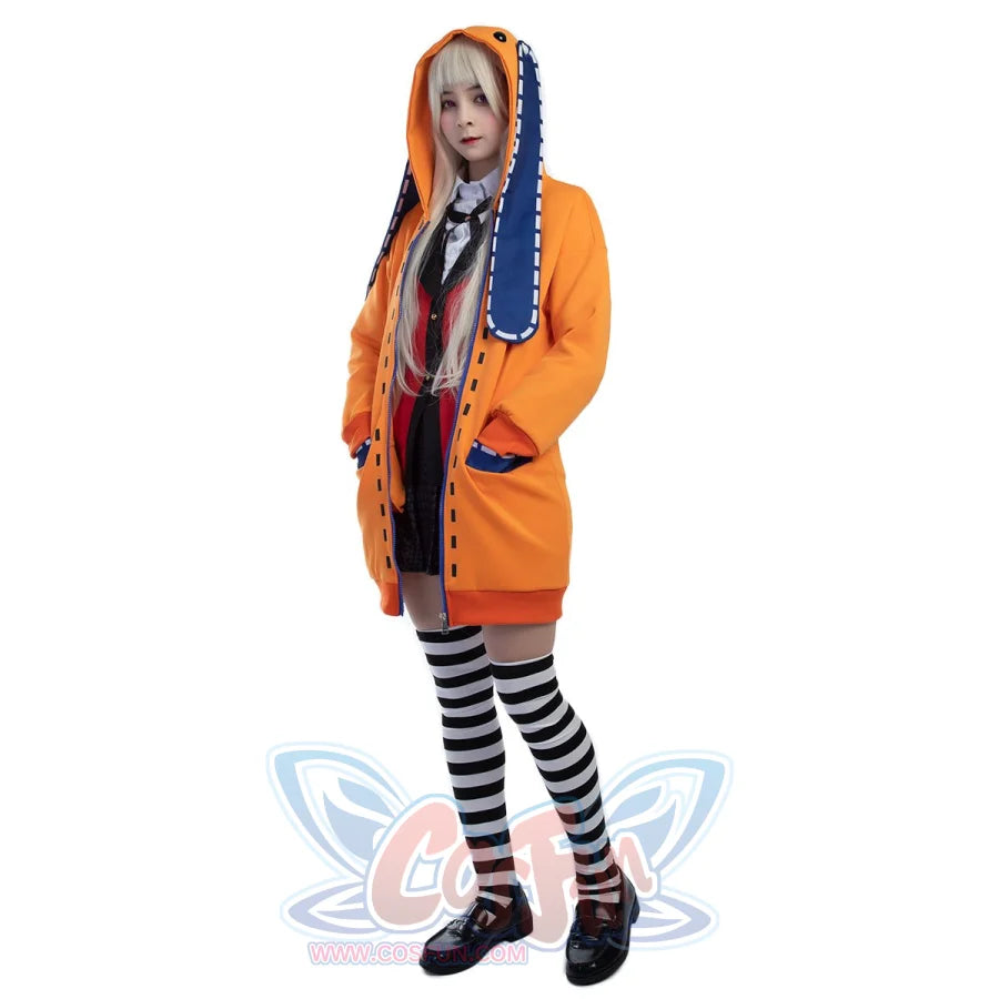 Kakegurui Runa Yomoduki Cosplay Costume Long Coat Mp005893 Costumes