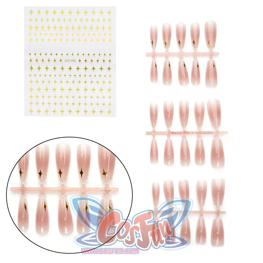 kpop demon hunters rumi cosplay press-on nails