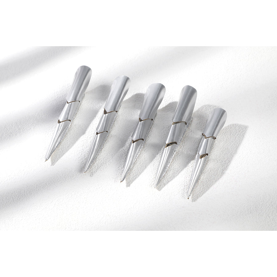 Latverian Witch cosplay costume anchor five metallic articulated claws designed to cover fingers with a polished finish.