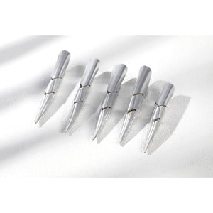 Latverian Witch cosplay costume anchor five metallic articulated claws designed to cover fingers with a polished finish.