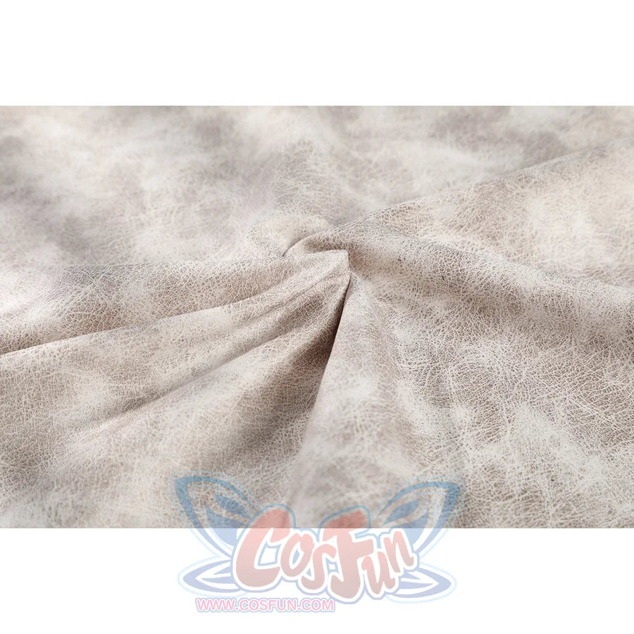 Thunderbolts John Walker cosplay costume fabric detail in mottled light beige faux leather.