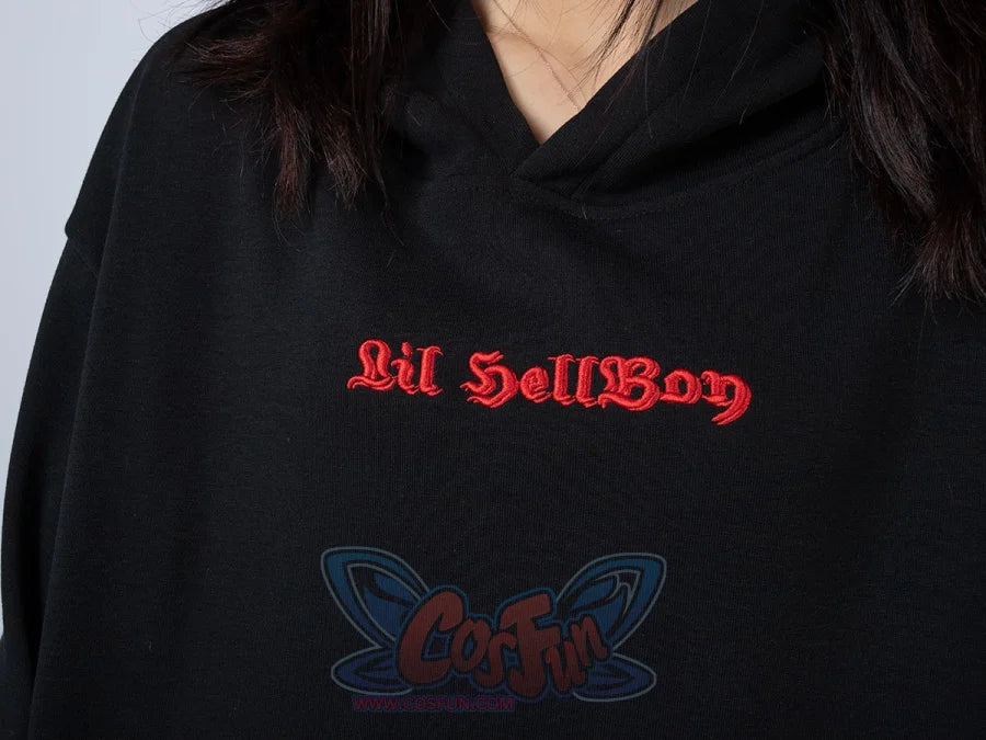 Little Devil Wings Character Oversize Hoodie Sweatshirt Mp005920