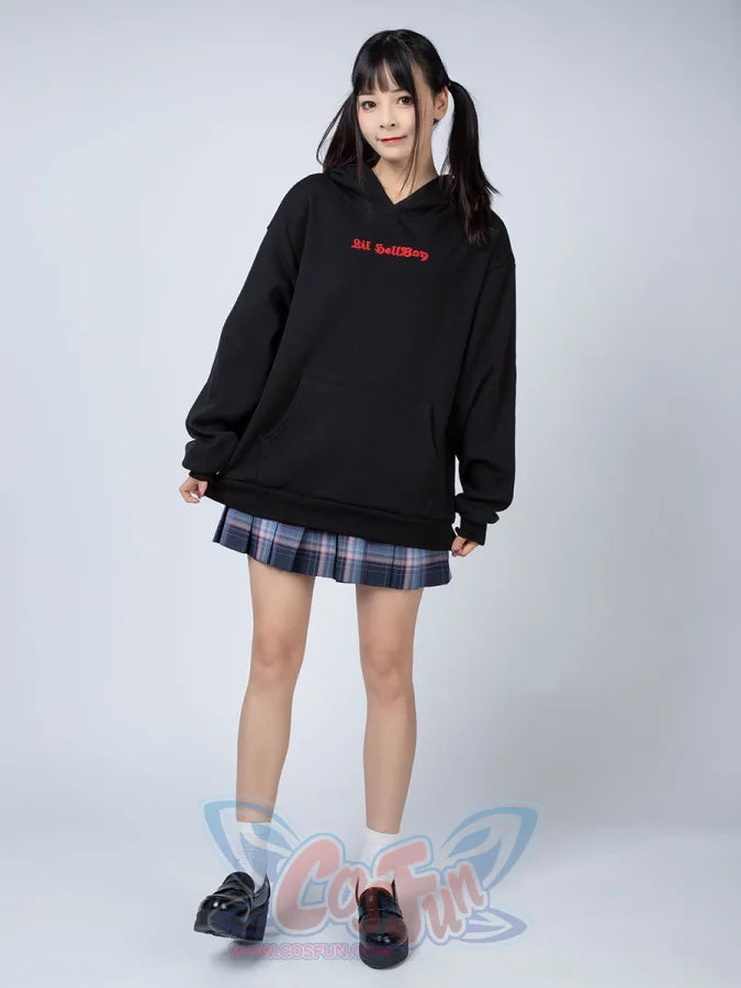 Little Devil Wings Character Oversize Hoodie Sweatshirt Mp005920