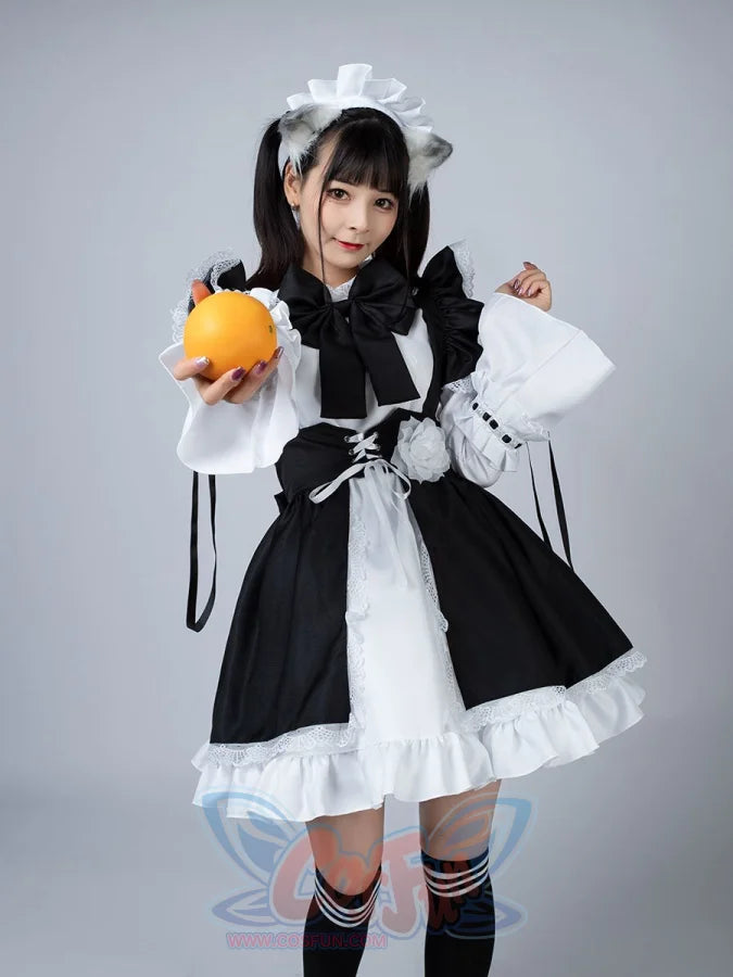 Maid Anime Dress Black And White Apron Lolita Cosplay Costume Mp005702 Costumes