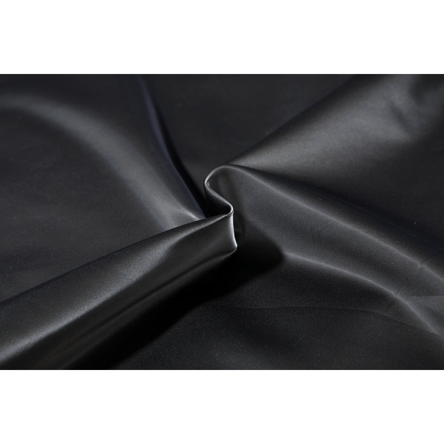Marvel Rivals Black Cat Felicia Hardy cosplay costume black fabric texture gathers glossy folded material.