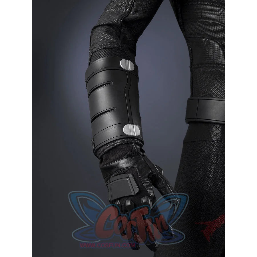 Matt Murdock black cosplay set includes a protective black arm guard and a textured tactical glove for the fitted costume.