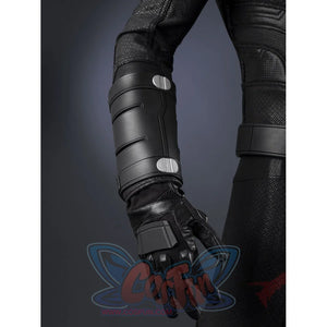 Matt Murdock black cosplay set includes a protective black arm guard and a textured tactical glove for the fitted costume.