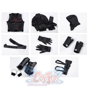 Matt Murdock black cosplay set includes the textured tactical bodysuit along with essential protective armor pieces.