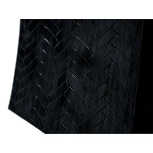 Final Fantasy XV Noctis The Chosen King cosplay costume black textured fabric beside herringbone pattern detail.