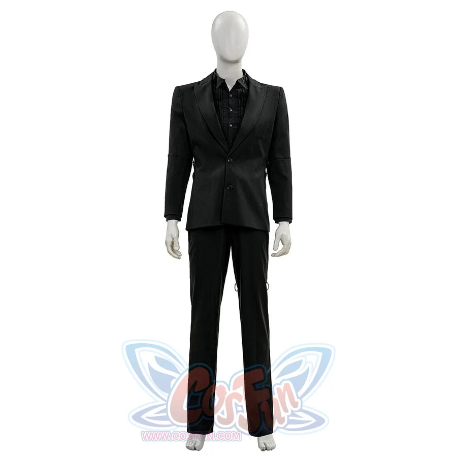 Final Fantasy XV Noctis The Chosen King cosplay costume layers a structured black blazer over a buttoned dress shirt.