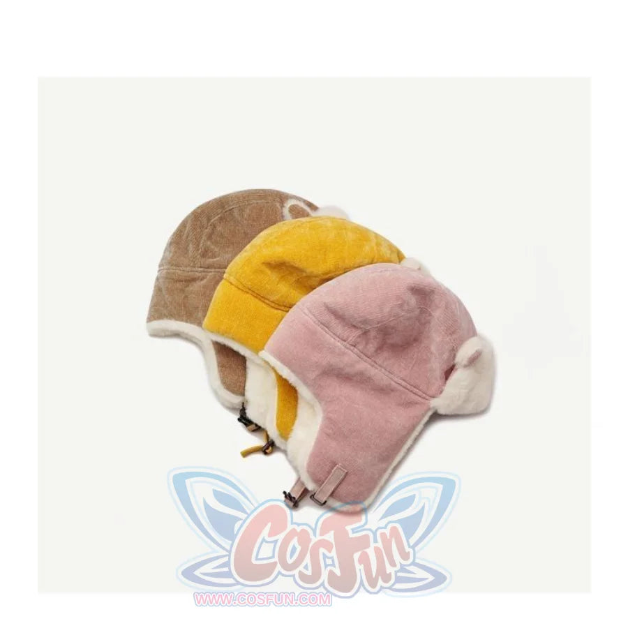 Outdoor Cute Fox Ears Fleece Helmet Caps Hats&amp;caps