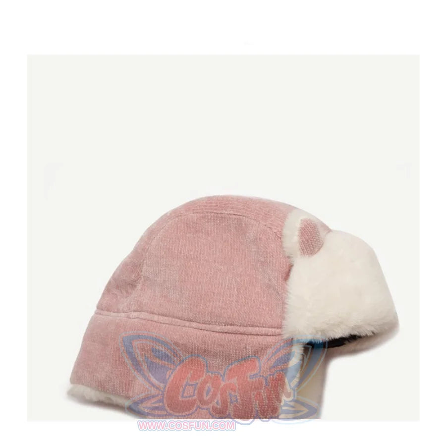 Outdoor Cute Fox Ears Fleece Helmet Caps Hats&amp;caps