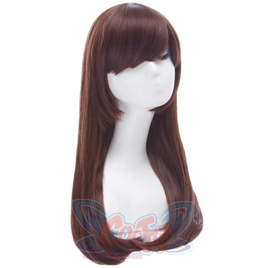 Over Watch Ow Hana Song D.va Cosplay Wig Long Brown Hair C00290 Wigs