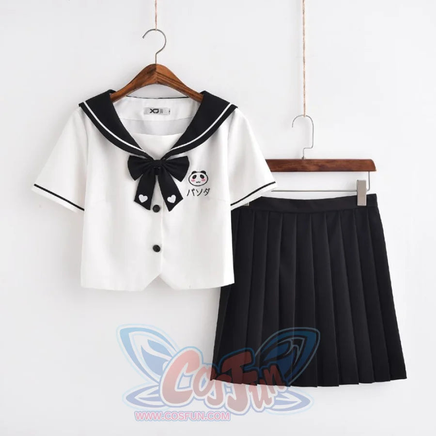 Panda Embroidered School Uniform