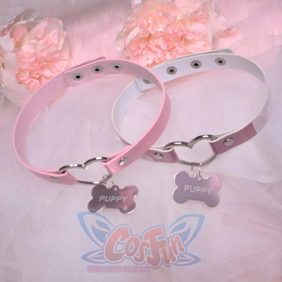 Pink Desire Cave Puppy Dog Bone Pendant Necklace Bracelets Choker Props &amp; Accessories