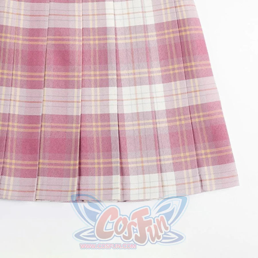 Plaid Jk Uniform A-Line Hight Waist Pleated Skirt