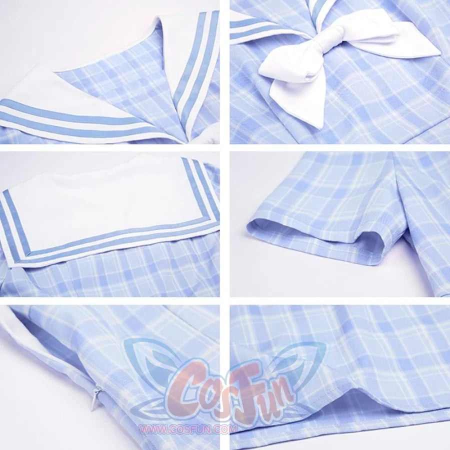 Plaid Sailor Collar Bowknot Dress
