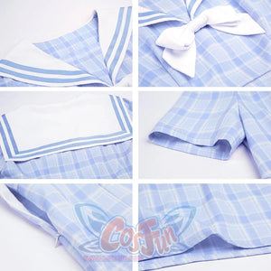 Plaid Sailor Collar Bowknot Dress