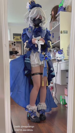 【READY TO SHIP】Genshin Impact White Furina Hydro Archon Cosplay Costume N08735 AAA