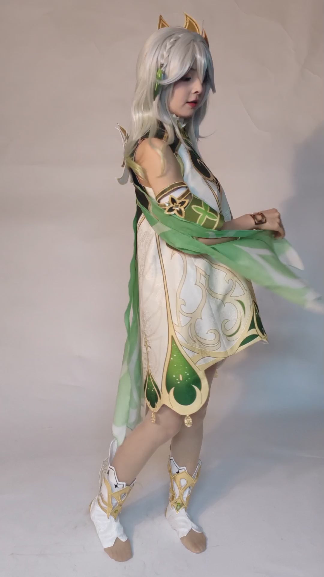 Genshin Impact Nahida/Lesser Lord Kusanali Cosplay Costume C02945  AA