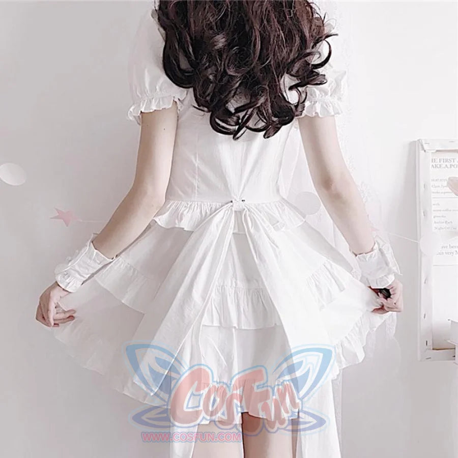 Punk Flattering Pleated Frill Tiered Layered Dress Mp006262