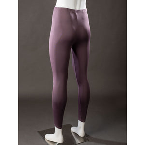 Raven Rachel Roth cosplay purple tights back view follows the fitted leg shape below the costume layers.
