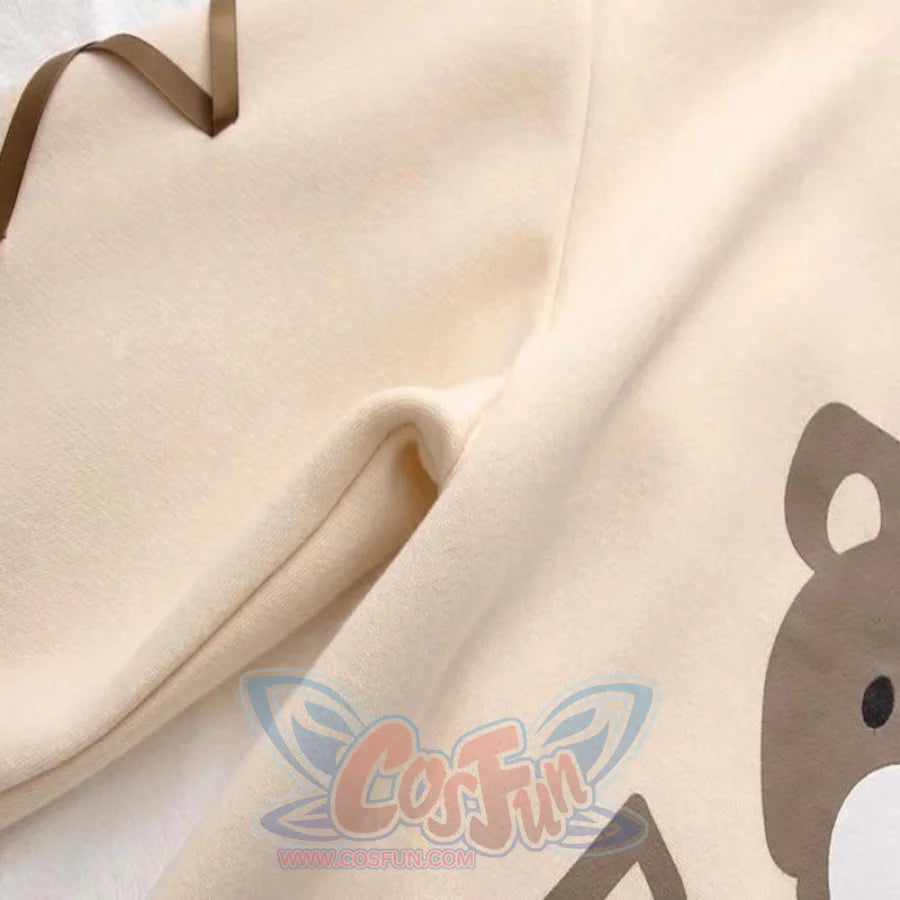 Rilakkuma Bear Ears Lace-Up Sleeves Hoodie Mp006154 Hoodie