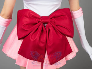Sailor Chibi cosplay skirt detail layers rose pleats beneath the white sailor bodice