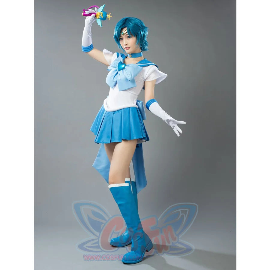 Sailor Moon Super S Film Mercury Ami Mizuno Cosplay Costume Mp001402 6Xs / Female Costumes