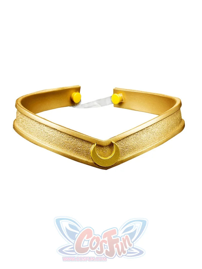 Sailor Moon SuperS Tsukino Usagi cosplay tiara centers a heart motif across a gold-tone band