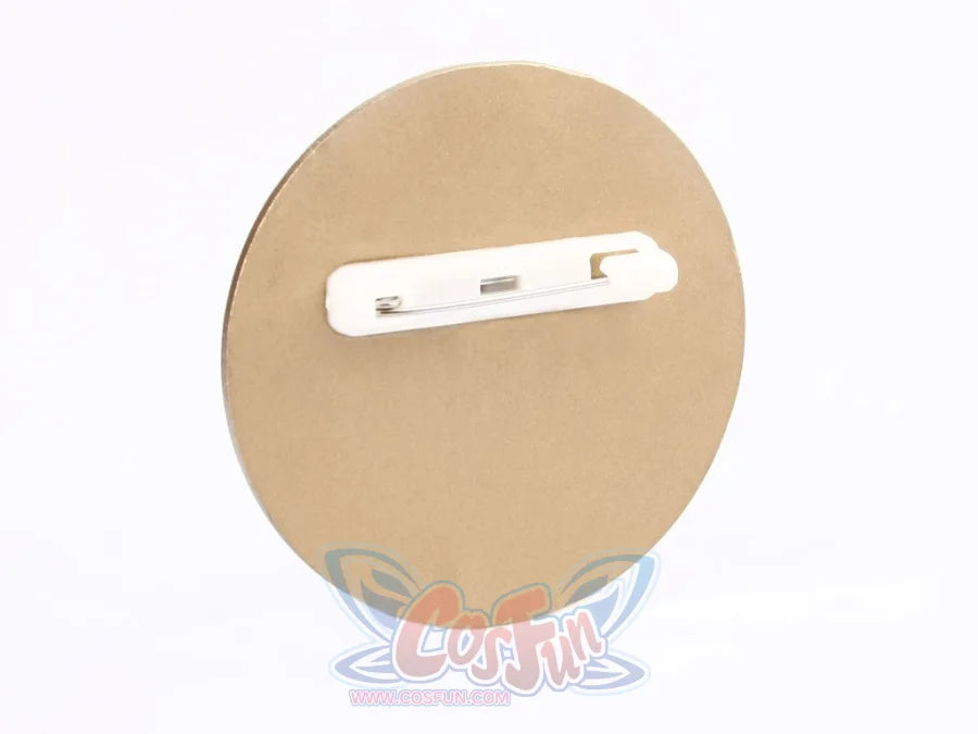 Sailor Moon Usagi Tsukino cosplay brooch front view frames pink wings around the red center