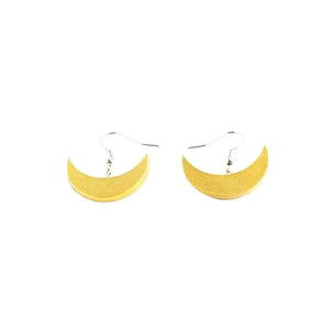 COSFUN Sailor Moon Usagi Tsukino cosplay earrings pair yellow crescent charms on silver-tone hooks