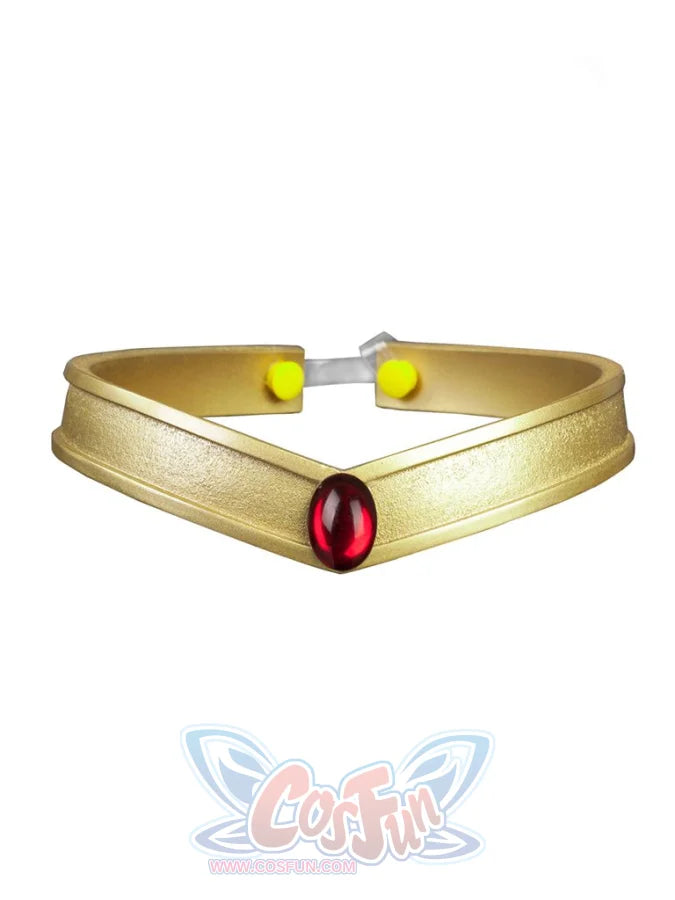 COSFUN Sailor Moon cosplay tiara set gathers gold-tone bands adorned with varied gem-like centers