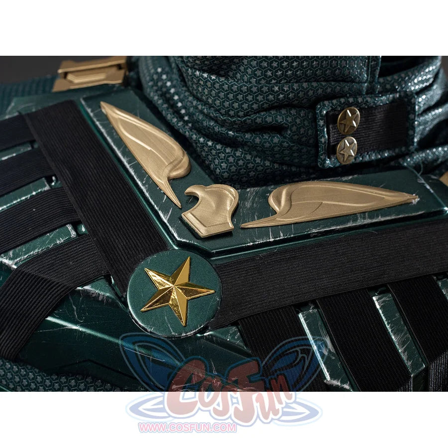 The Boys Soldier Boy cosplay chest emblem pairs gold-tone blade trim with a raised star badge.