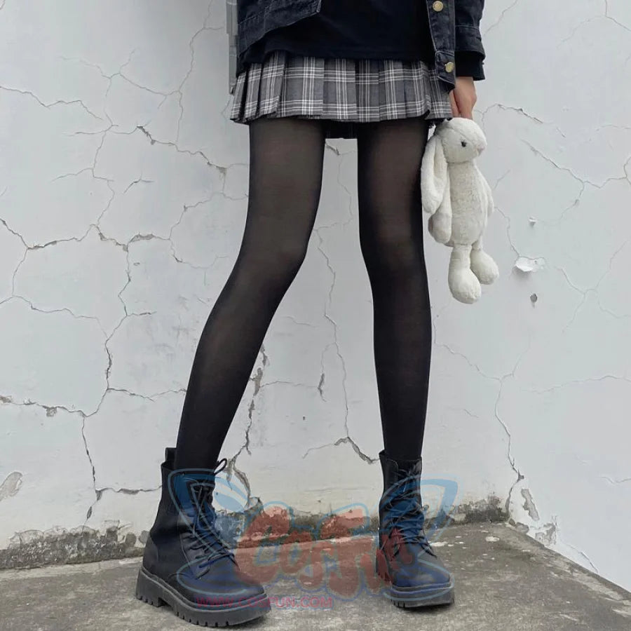 Stockings Black Female Autumn And Winter Fleece Thick Silk Jk Pantyhose Anti-Hook Stockings&amp;socks