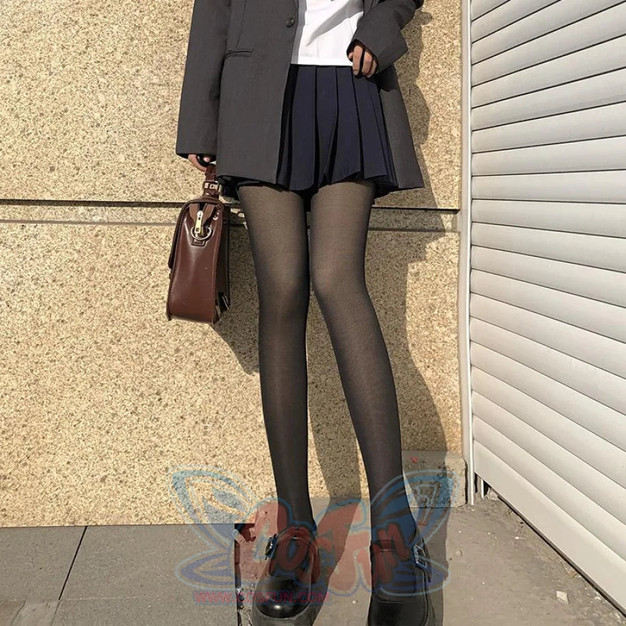 Stockings Black Female Autumn And Winter Fleece Thick Silk Jk Pantyhose Anti-Hook Stockings&amp;socks